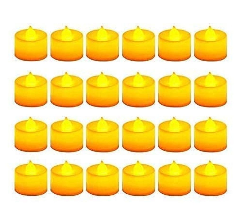 VERVENIX LED Tea Light Candles (Pack of 24) – Battery-Operated Flameless & Smokeless Decorative Lights for Diwali, Home Temple, Pooja and Holiday Decorations - Image 2