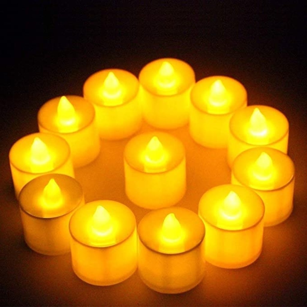 VERVENIX LED Tea Light Candles (Pack of 24) – Battery-Operated Flameless & Smokeless Decorative Lights for Diwali, Home Temple, Pooja and Holiday Decorations - Image 4