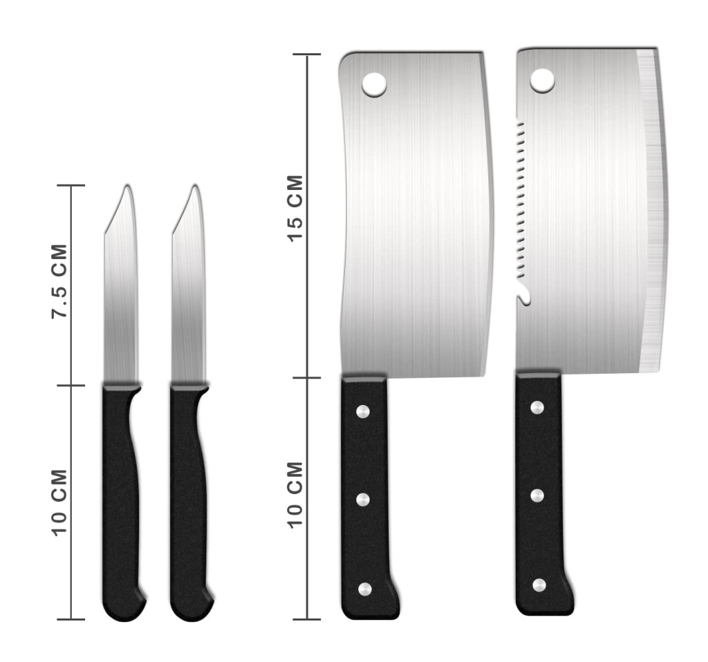 8 Piece Knife Set Stainless Steel Kitchenware - Image 8