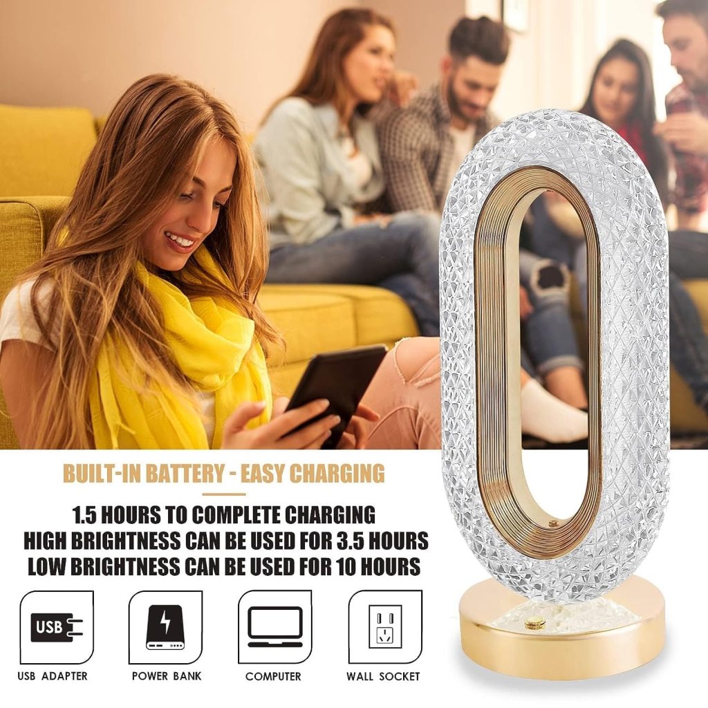 Oval Crystal Lamp - Image 6