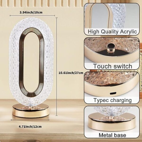 Oval Crystal Lamp - Image 8