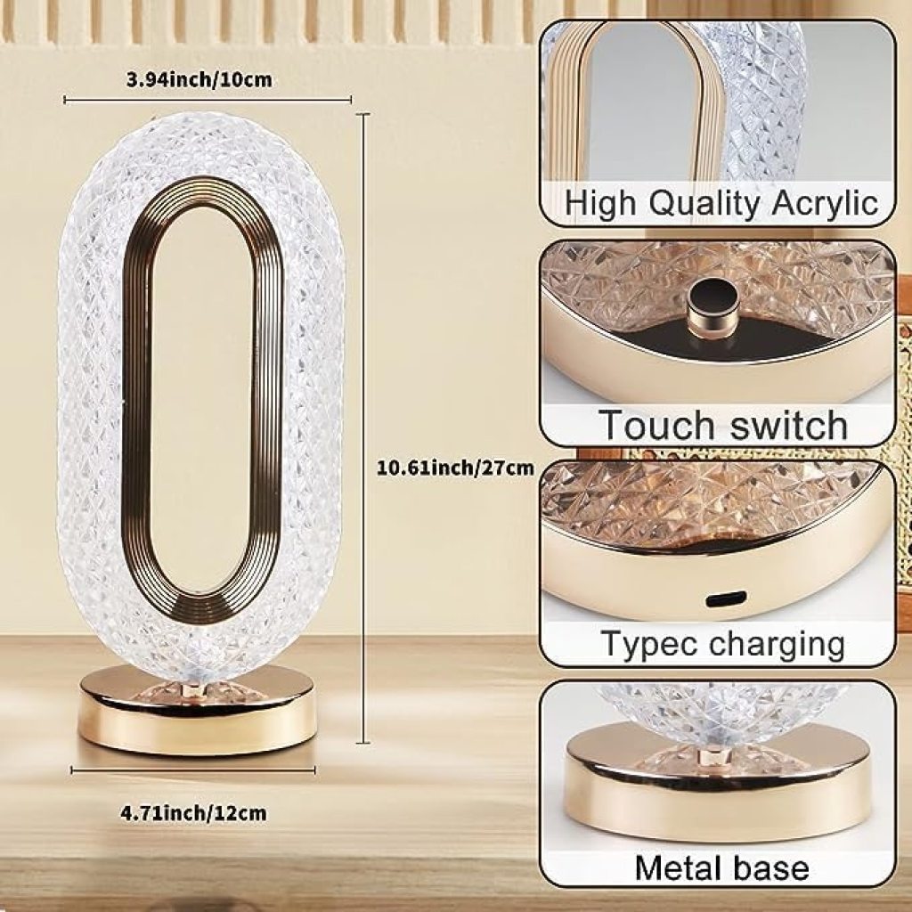 Oval Crystal Lamp - Image 8